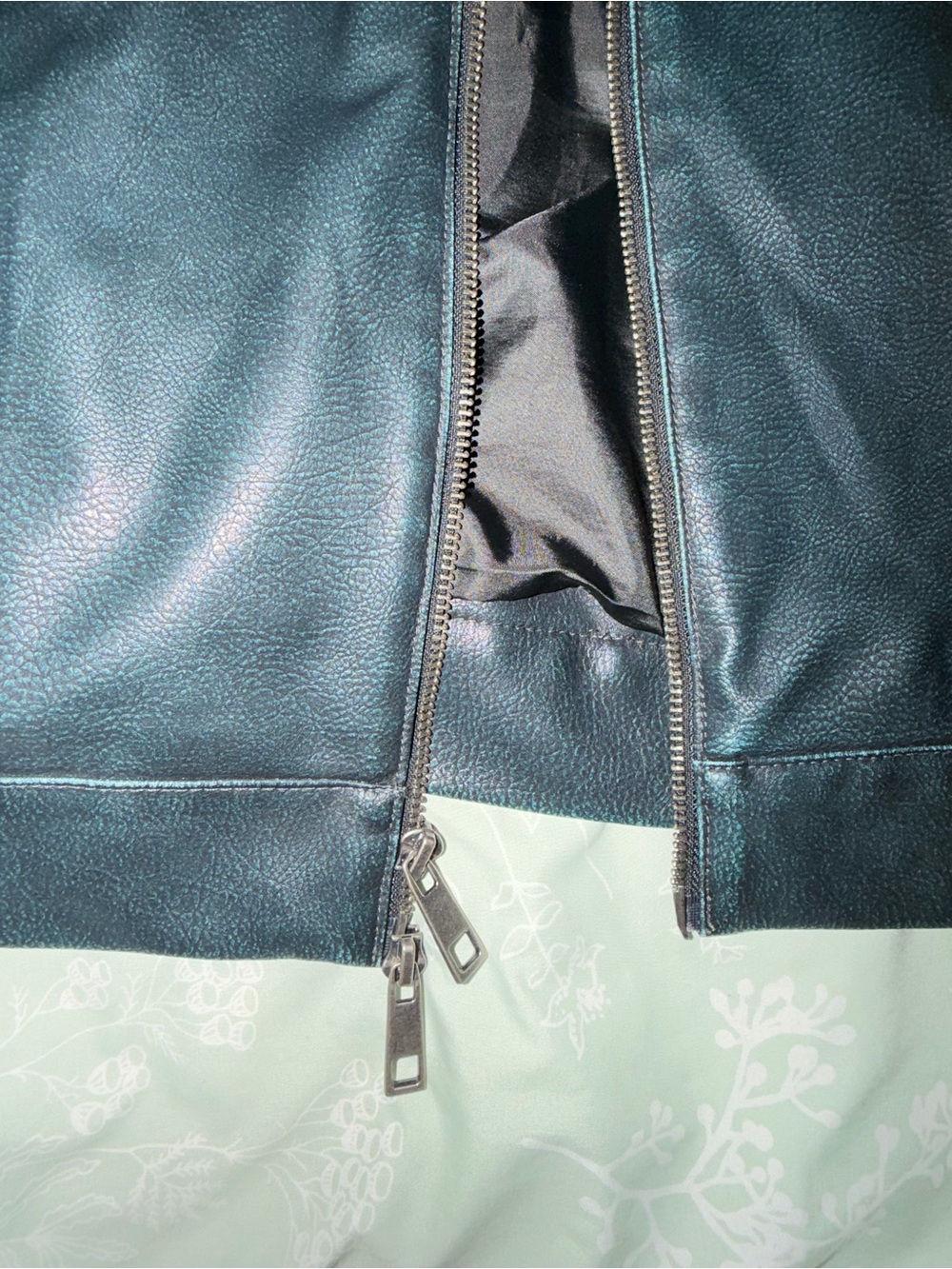 Wild Fable Black Bomber Jacket with Red & White Racing Stripes - Picture 3 of 6